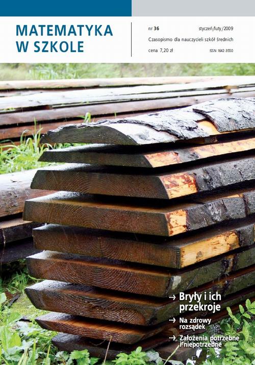 Tytuł: Matematyka w Szkole. Czasopismo dla nauczycieli szkół średnich. Nr 36
Autor: Praca zbiorowa
Wydawnictwo: Gdańskie Wydawnictwo Oświatowe
Formaty: PDF