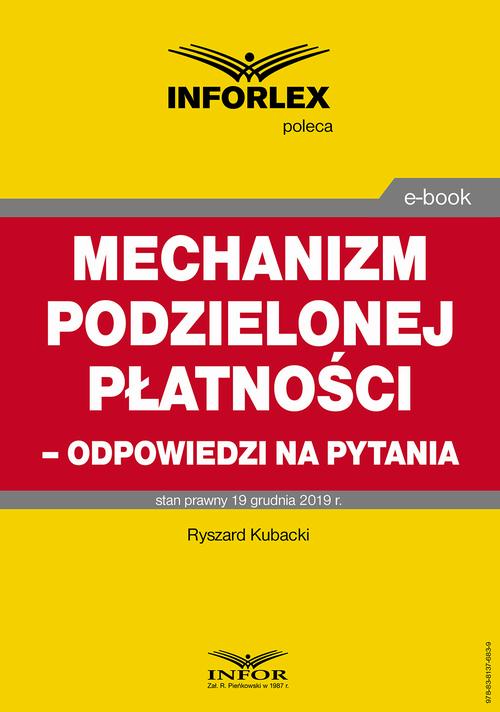Mechanizm podzielonej płatności – odpowiedzi na pytania — okładka e-booka