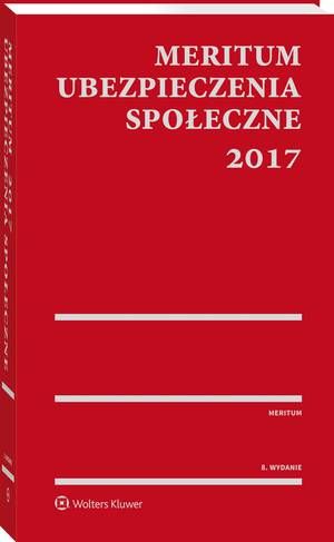 MERITUM Ubezpieczenia społeczne 2017 — okładka e-booka