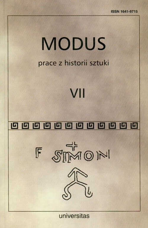 Modus. Prace z historii sztuki. Tom VII — okładka e-booka