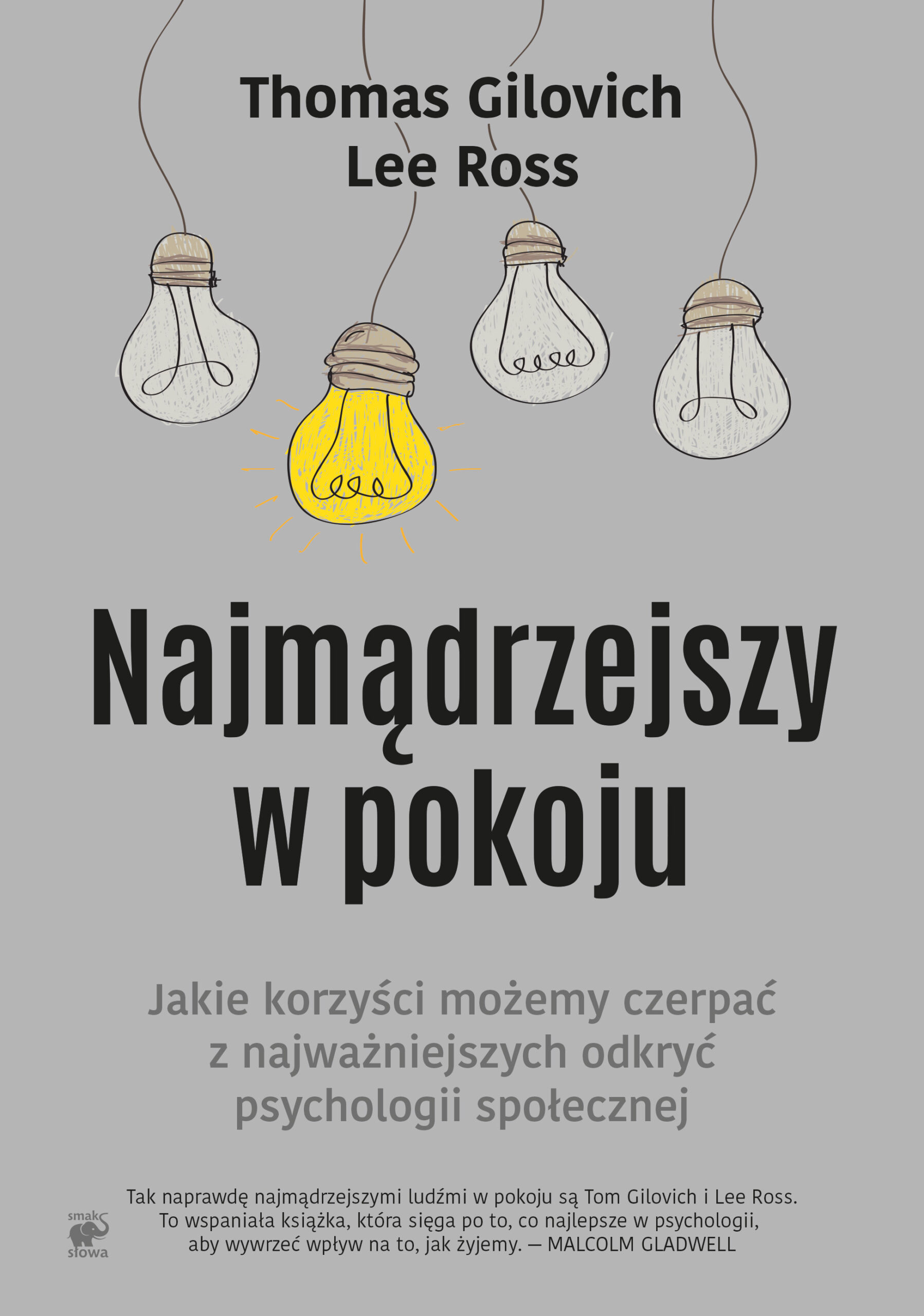 Tytuł: Najmądrzejszy w pokoju. Jaki korzyści możemy czerpać z najważniejszych odkryć psychologii społecznej
Autor: Thomas Gilovich, Lee Ross
Wydawnictwo: Smak Słowa
Formaty: EPUB, MOBI
