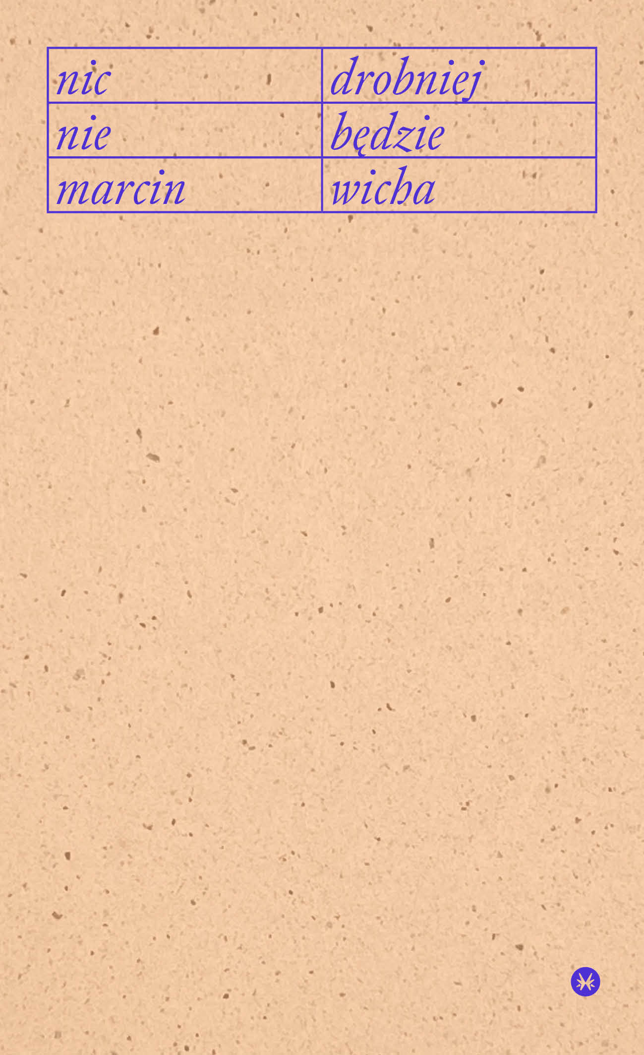 Tytuł: Nic drobniej nie będzie
Autor: Marcin Wicha
Wydawnictwo: Karakter
Formaty: EPUB, MOBI