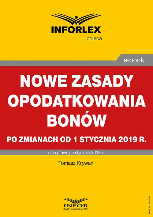 Nowe zasady opodatkowania bonów po zmianach od 1 stycznia 2019 r. — okładka e-booka