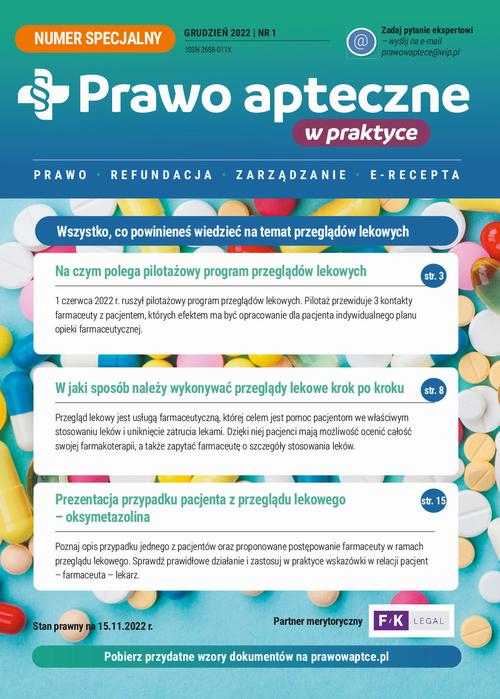 Tytuł: Numer specjalny magazynu „Prawo Apteczne w Praktyce”, nr 1
Autor: Praca zbiorowa
Wydawnictwo: Wiedza i Praktyka
Formaty: MOBI, EPUB, PDF