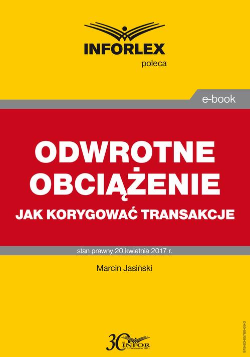 ODWROTNE OBCIĄŻENIE jak korygować transakcje — okładka e-booka