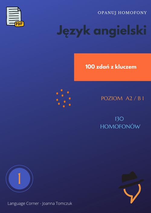 Tytuł: Opanuj homofony.
Autor: Joanna Tomczuk
Wydawnictwo: Language Corner
Formaty: PDF