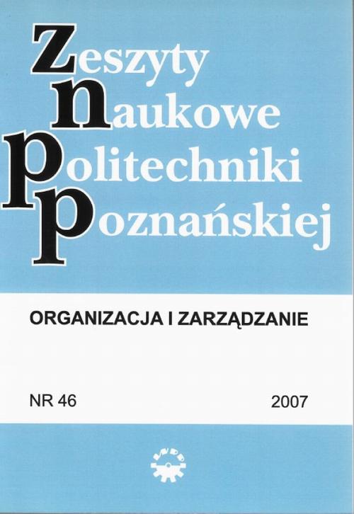 Tytuł: Organizacja i Zarządzanie, 2007/46
Autor: Praca zbiorowa
Wydawnictwo: Wydawnictwo Politechniki Poznańskiej
Formaty: PDF