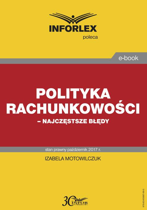 Polityka rachunkowości – najczęstsze błędy — okładka e-booka