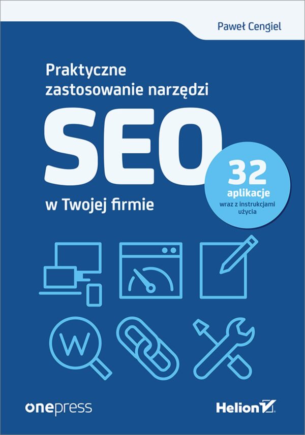 Praktyczne zastosowanie narzędzi SEO w Twojej firmie — okładka e-booka