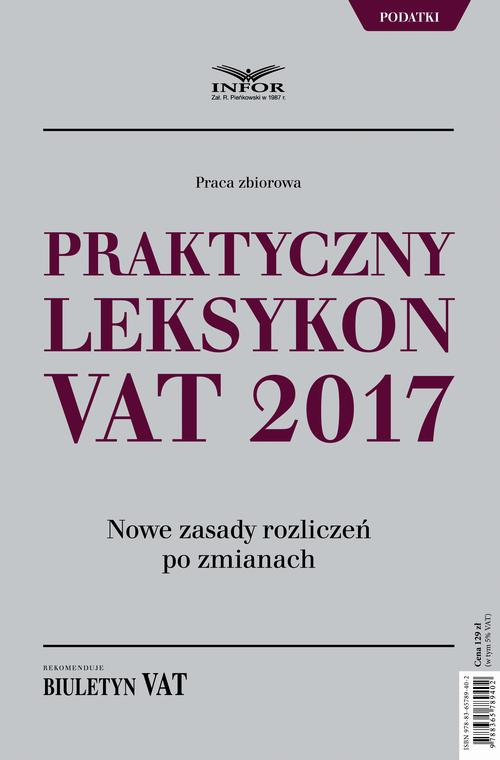 Praktyczny leksykon VAT 2017 — okładka e-booka