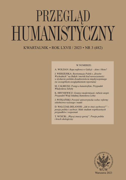 Tytuł: Przegląd Humanistyczny 2023/3 (482)
Autor: 
Wydawnictwo: Wydawnictwa Uniwersytetu Warszawskiego
Formaty: PDF