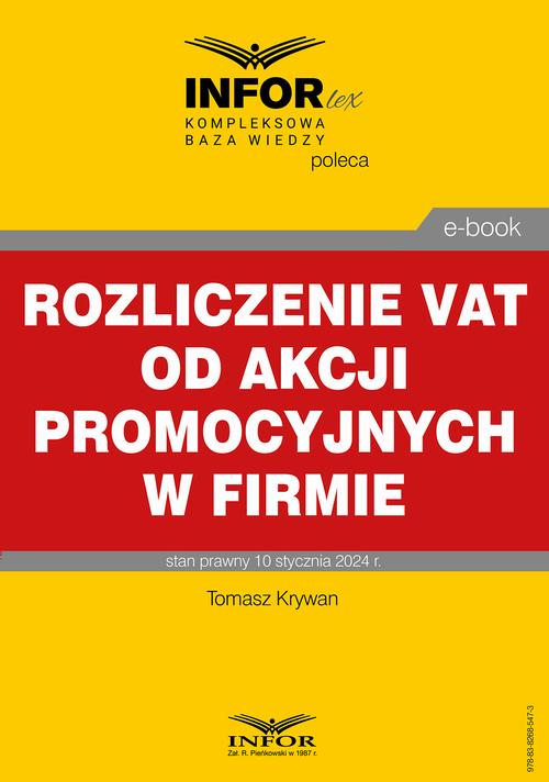 Rozliczenie VAT od akcji promocyjnych w firmie — okładka e-booka