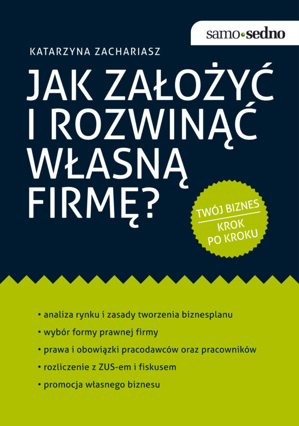 Samo Sedno - Jak założyć i rozwinąć własną firmę? — okładka