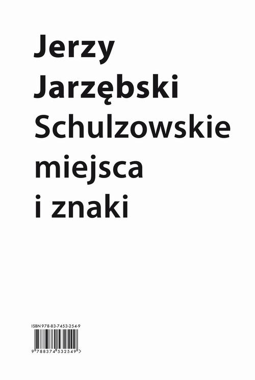 Schulzowskie miejsca i znaki — okładka e-booka
