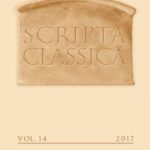 Scripta Classica 2017. Vol. 14 — okładka wydania