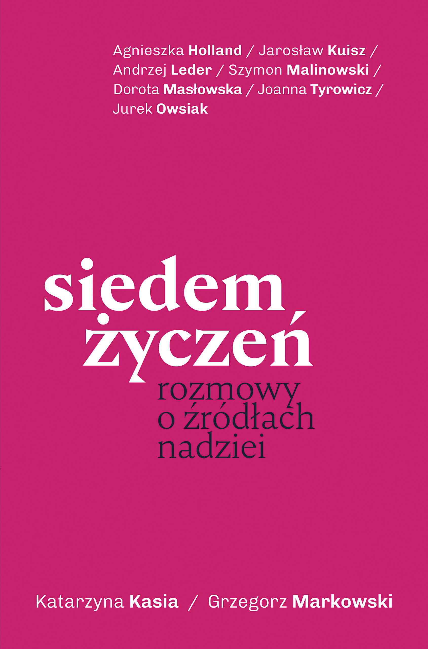 Tytuł: Siedem życzeń. Rozmowy o źródłach nadziei
Autor: Katarzyna Kasia, Grzegorz Markowski
Wydawnictwo: Koncept
Formaty: EPUB, MOBI