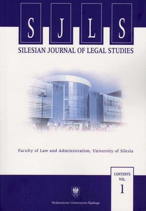 Tytuł: Silesian Journal of Legal Studies. Contents Vol. 1
Autor: 
Wydawnictwo: Wydawnictwo Uniwersytetu Śląskiego
Formaty: PDF