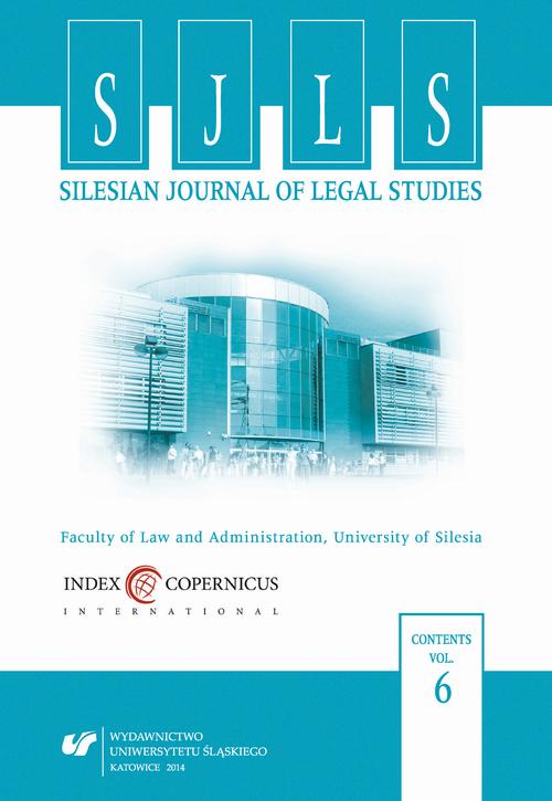 Tytuł: Silesian Journal of Legal Studies. Vol. 6
Autor: 
Wydawnictwo: Wydawnictwo Uniwersytetu Śląskiego
Formaty: PDF