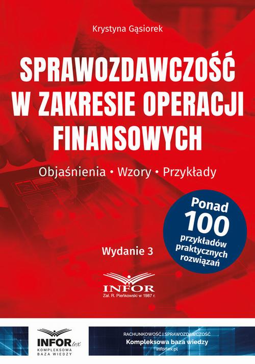 Sprawozdawczość w zakresie operacji finansowych — okładka e-booka