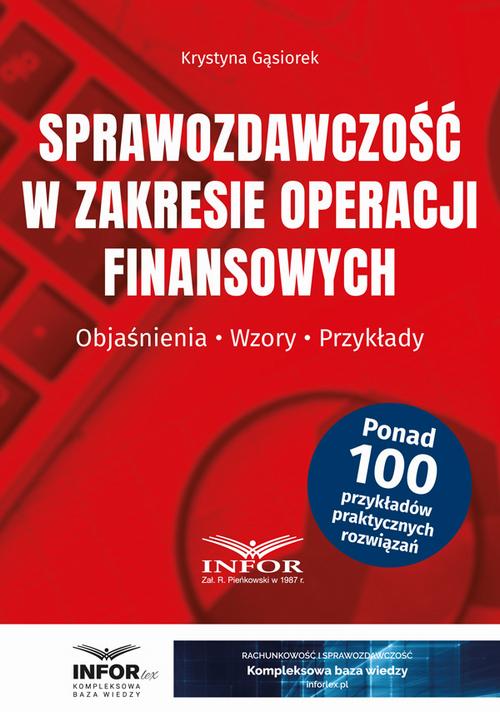 Sprawozdawczość w zakresie operacji finansowych — okładka e-booka
