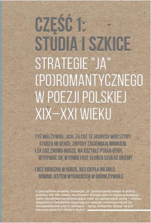 Tytuł: Strategie "ja" (po)romantycznego w poezji polskiej XIX-XXI wieku
Autor: 
Wydawnictwo: Wydawnictwo Uniwersytetu Łódzkiego
Formaty: PDF