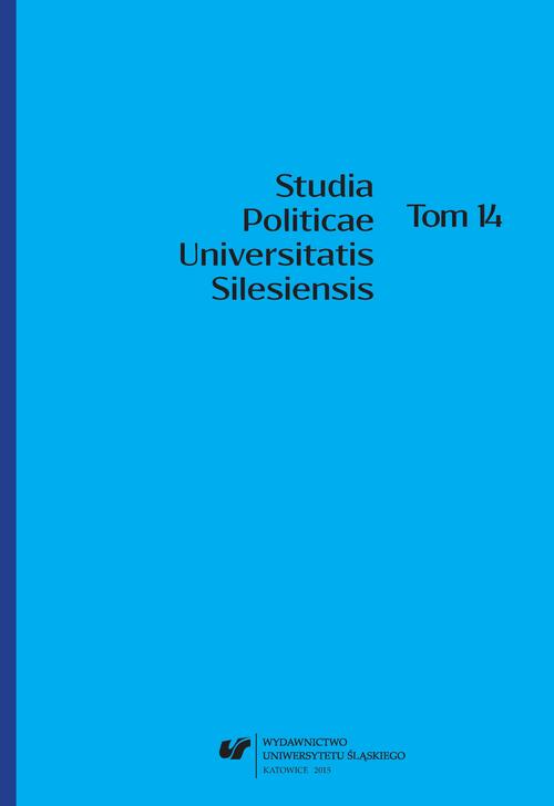 Studia Politicae Universitatis Silesiensis. T. 14 — okładka wydania