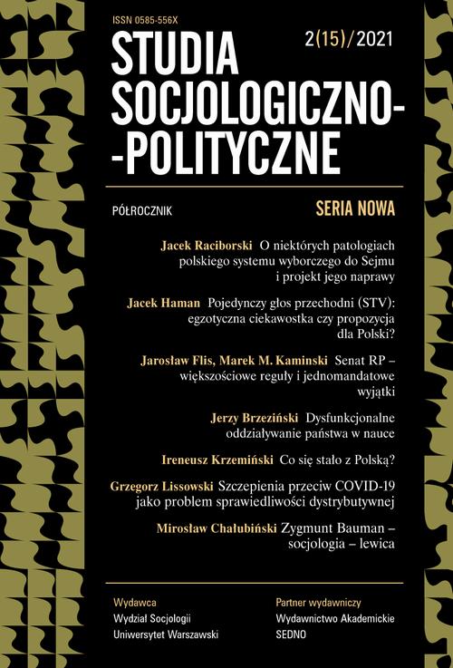 Tytuł: Studia Socjologiczno-Polityczne 2(15)/2021
Autor: praca zbiororwa
Wydawnictwo: Sedno
Formaty: PDF