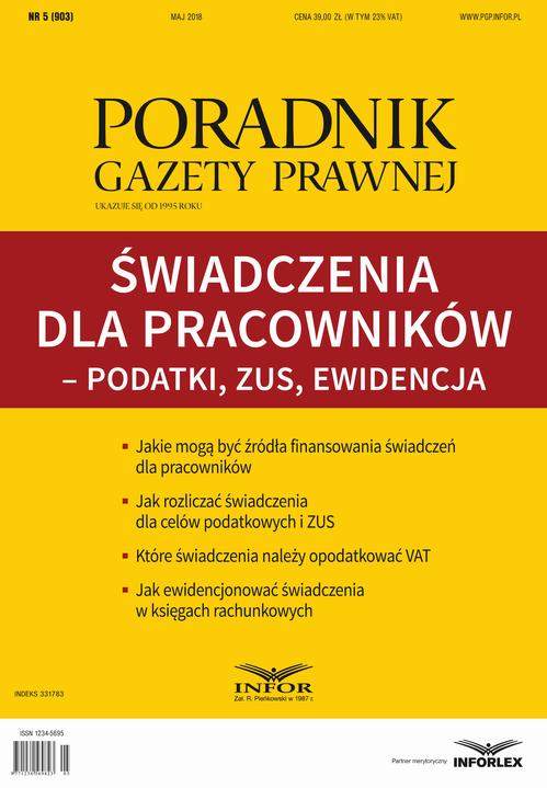Świadczenia dla pracowników – podatki, ZUS, ewidencja — okładka e-booka