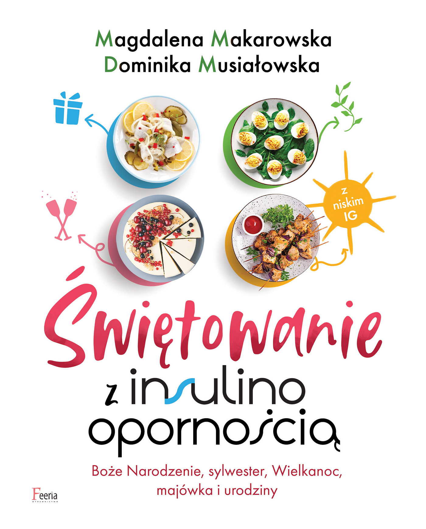 Tytuł: Świętowanie z insulinoopornością. Boże Narodzenie, sylwester, Wielkanoc, majówka i urodziny
Autor: Magdalena Makarowska, Dominika Musiałowska
Wydawnictwo: Wydawnictwo JK (Aha, Feeria)
Formaty: PDF