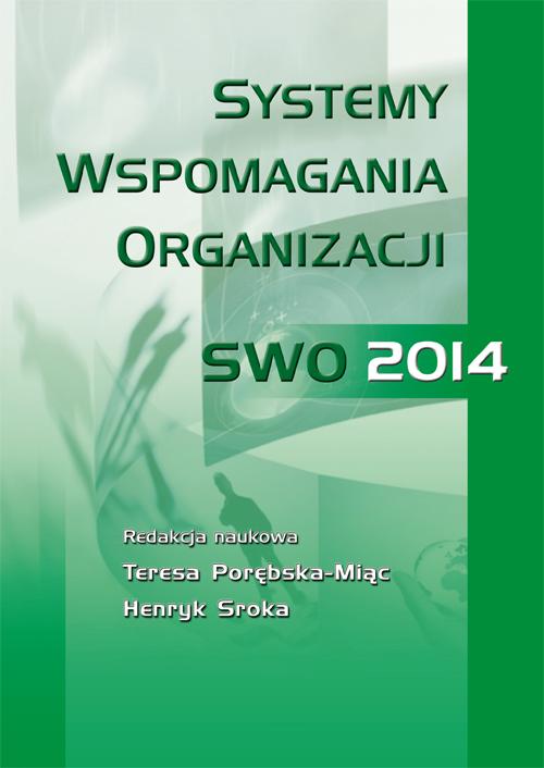 Tytuł: Systemy wspomagania organizacji SWO 2014
Autor: 
Wydawnictwo: Wydawnictwo Uniwersytetu Ekonomicznego w Katowicach
Formaty: PDF
