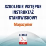 Szkolenie wstępne Instruktaż stanowiskowy Magazynier — okładka e-booka
