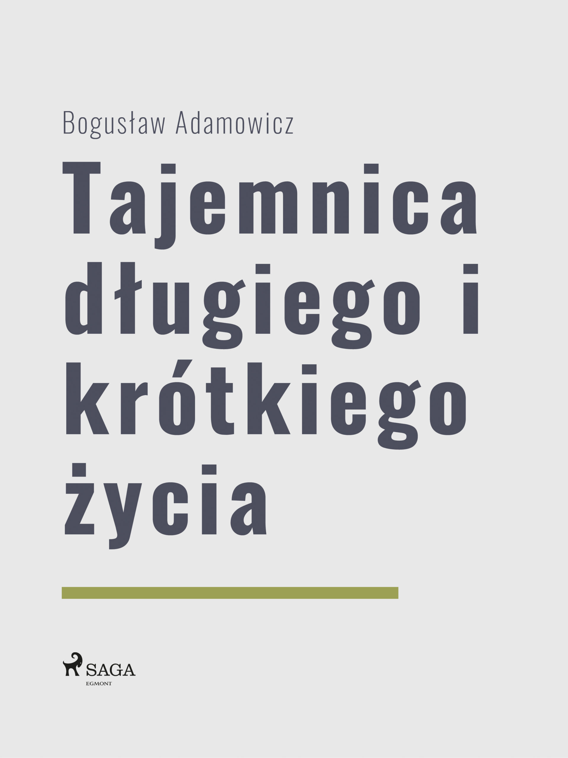 Tajemnica długiego i krótkiego życia — okładka e-booka