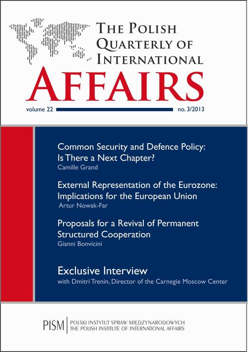The Polish Quarterly of International Affairs 3/2013 — okładka wydania