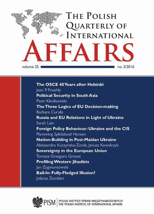 The Polish Quarterly of International Affairs 3/2016 — okładka wydania
