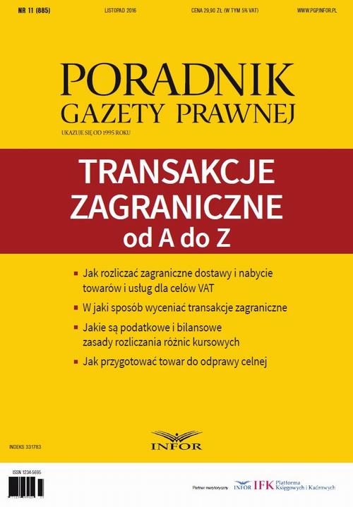 Transakcje zagraniczne od A do Z — okładka e-booka