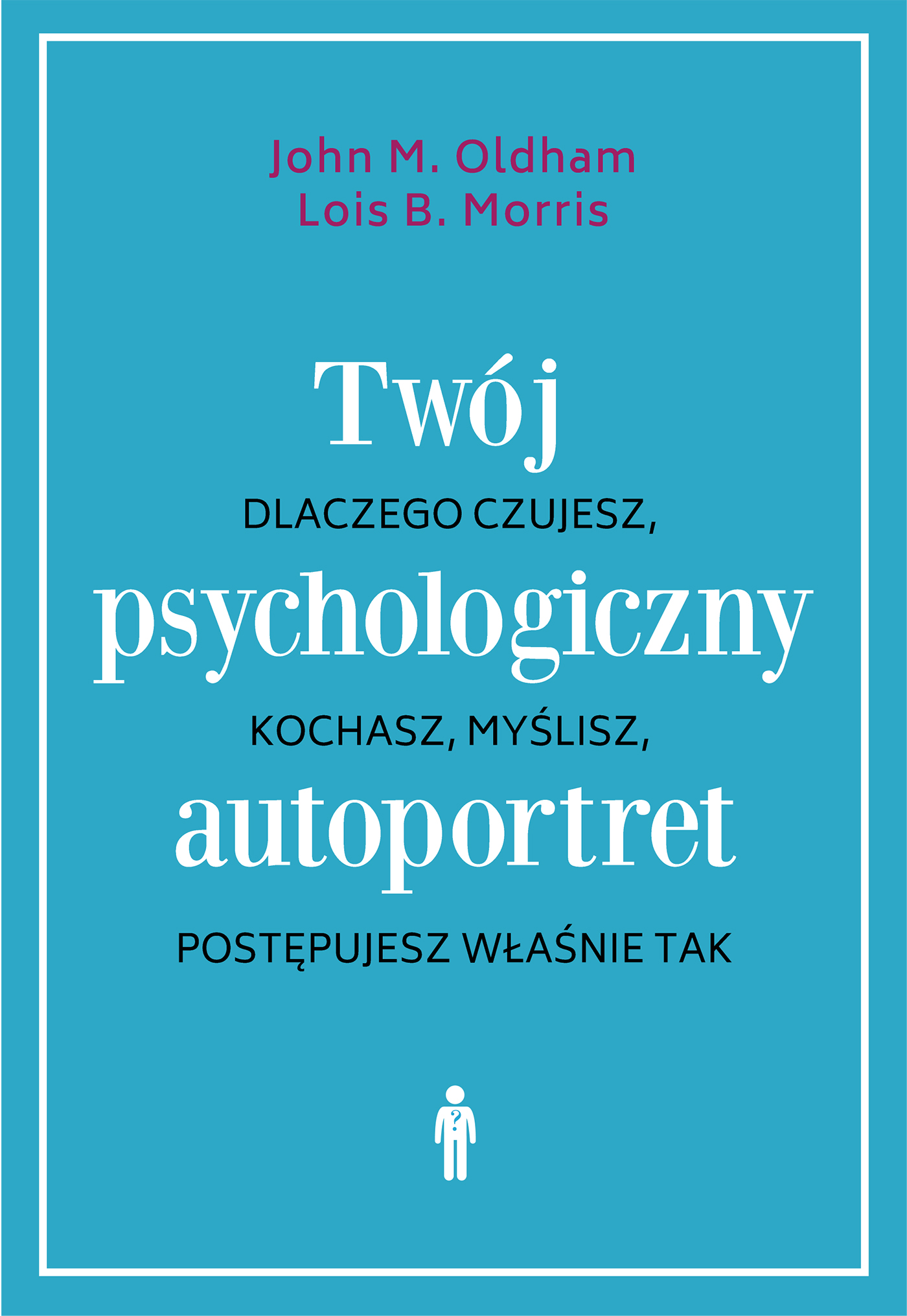 Tytuł: Twój psychologiczny autoportret. Dlaczego czujesz, kochasz, myślisz, postępujesz właśnie tak
Autor: John M. Oldham, Lois B. Morris
Wydawnictwo: Wydawnictwo Czarna Owca
Formaty: EPUB, MOBI