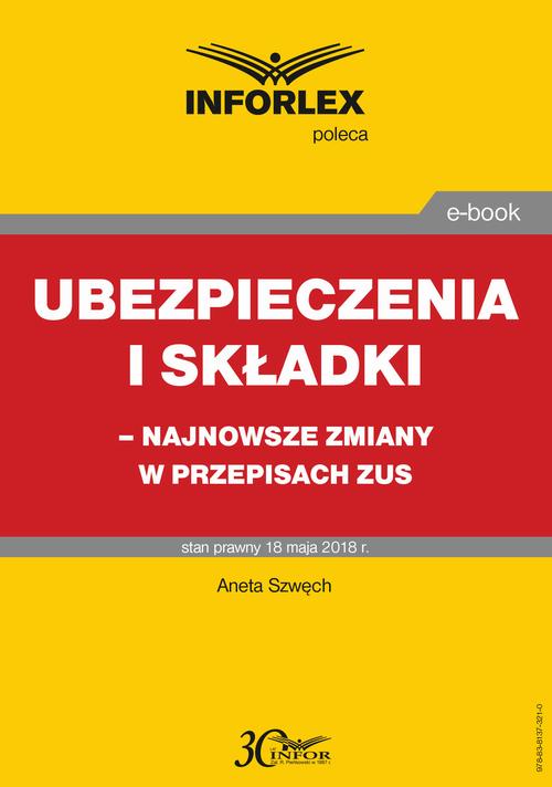 Ubezpieczenia i składki – najnowsze zmiany w przepisach ZUS — okładka e-booka