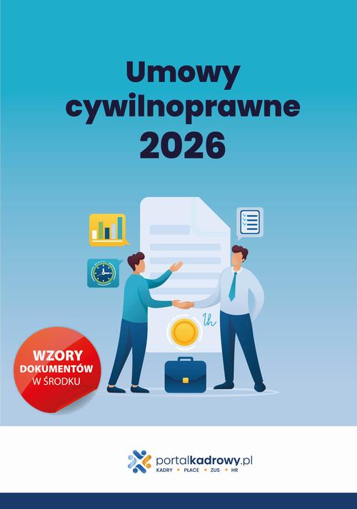 Umowy cywilnoprawne 2026 — okładka e-booka