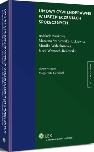 Umowy cywilnoprawne w ubezpieczeniach społecznych — okładka e-booka