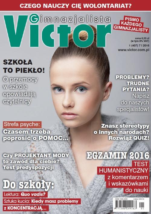 Tytuł: Victor Gimnazjalista 1/2016
Autor: 
Wydawnictwo: Cogito
Formaty: PDF