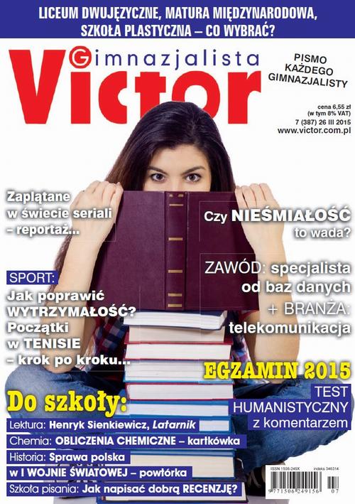 Victor Gimnazjalista 7/2015 — okładka wydania