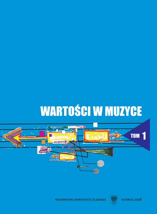 Wartości w muzyce. Studium monograficzne. T. 1 — okładka e-booka
