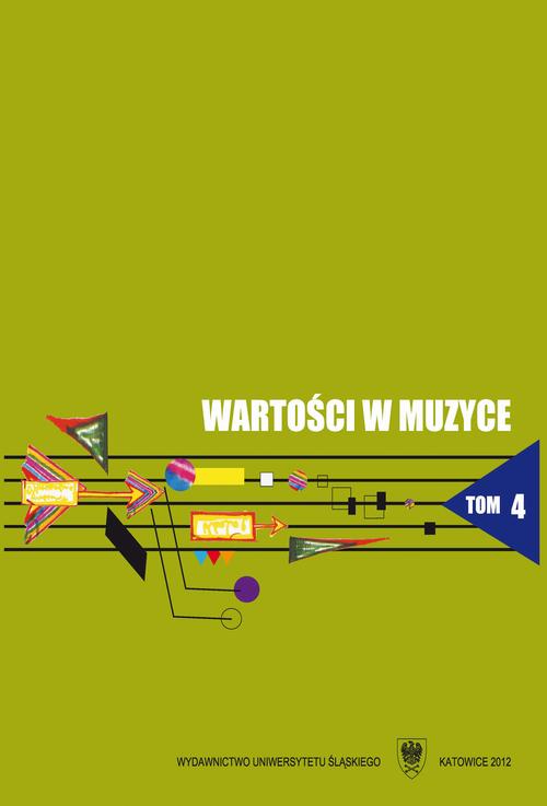Wartości w muzyce. T. 4: Muzyka w środowisku społecznym — okładka e-booka