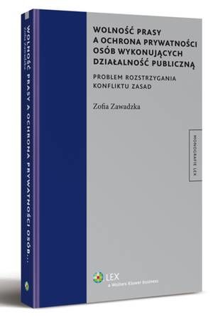 Wolność prasy a ochrona prywatności osób wykonujących działalność publiczną — okładka e-booka