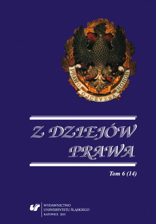 Tytuł: Z Dziejów Prawa. T. 6 (14)
Autor: 
Wydawnictwo: Wydawnictwo Uniwersytetu Śląskiego
Formaty: PDF