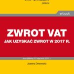 ZWROT VAT jak uzyskać zwrot w 2017 r. — okładka e-booka