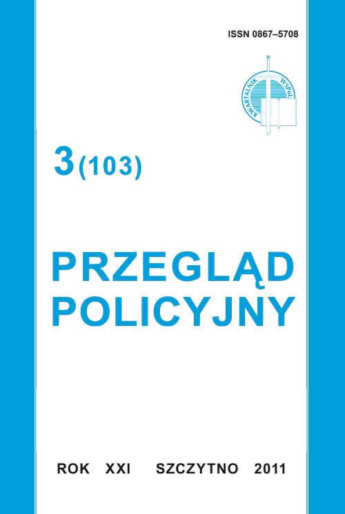 Przegląd Policyjny 3(103)/2011 — okładka wydania