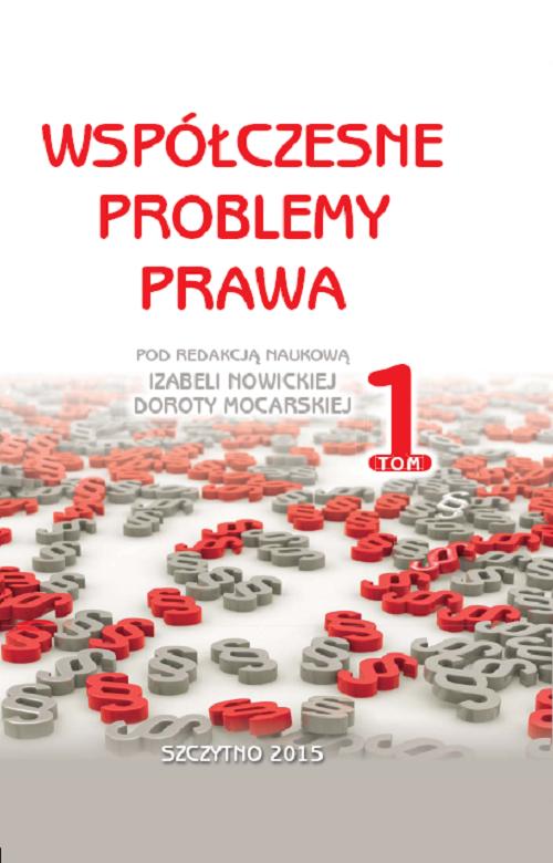 Współczesne problemy prawa. Tom I — okładka e-booka