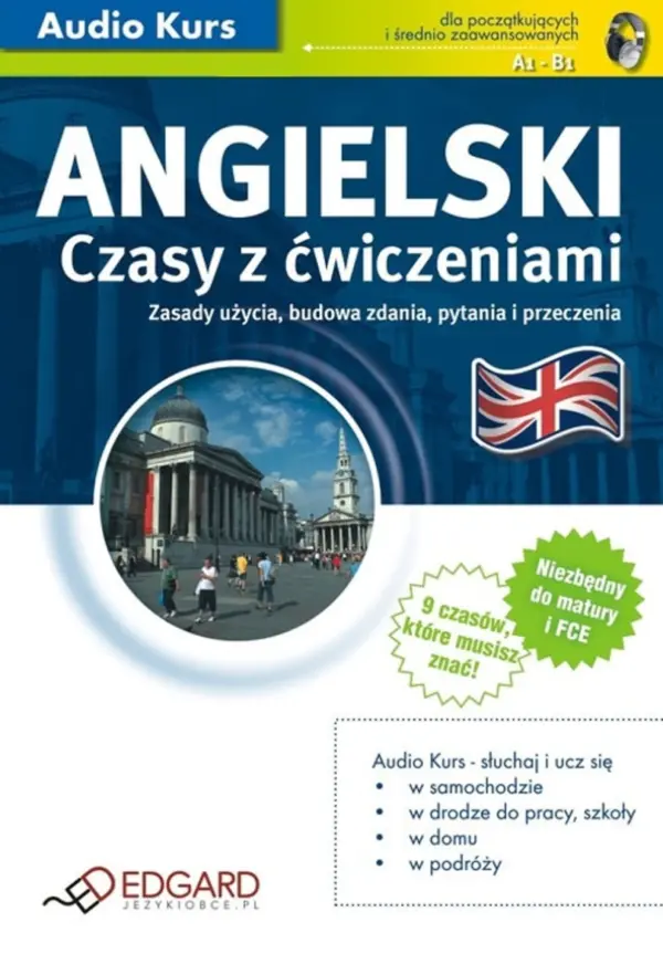 Angielski Czasy z ćwiczeniami — okładka audiobooka