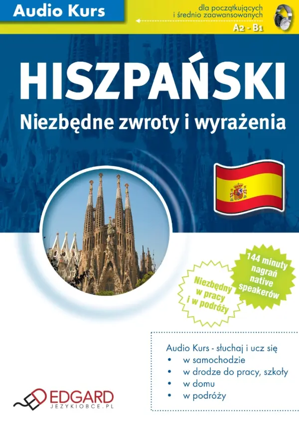 Hiszpański Niezbędne zwroty i wyrażenia — okładka audiobooka